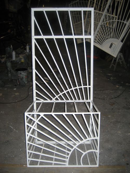 Window security bars with air conditioner cage and sunshine design.