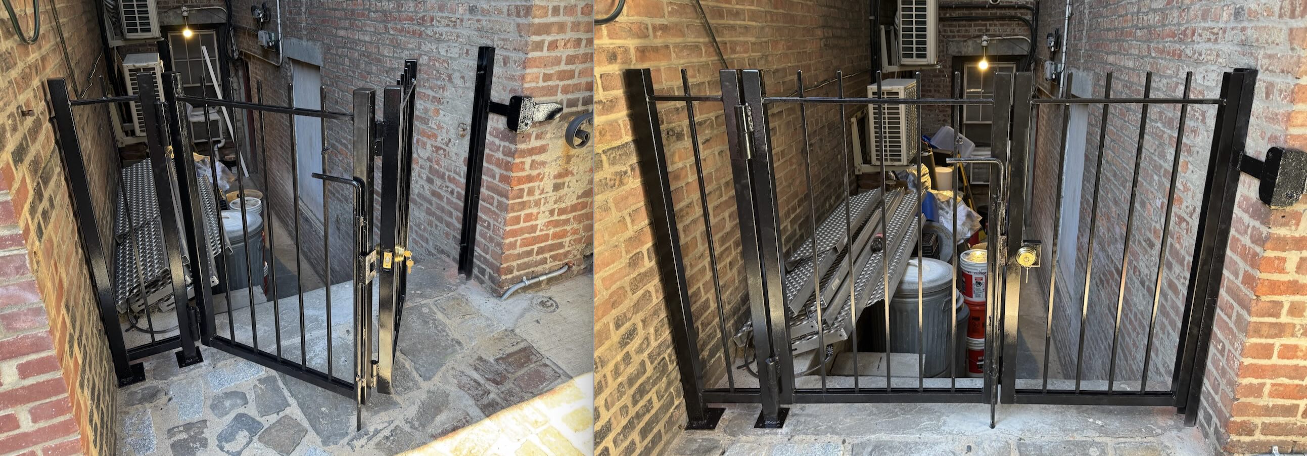 DG167 Bifold gate with floor bolt