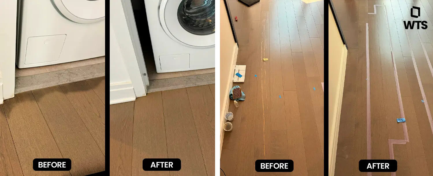 Floor repair and millwork touch-up