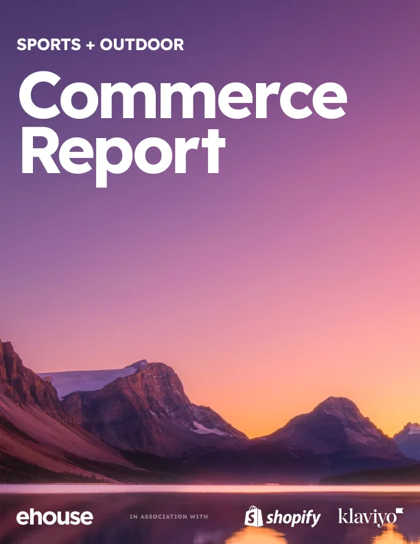 Cover image for the Sports + Outdoor Commerce Report resource from eHouse Studio