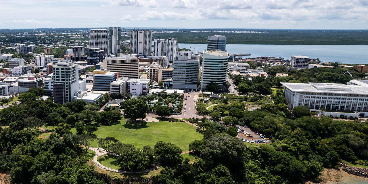 Darwin city from the air