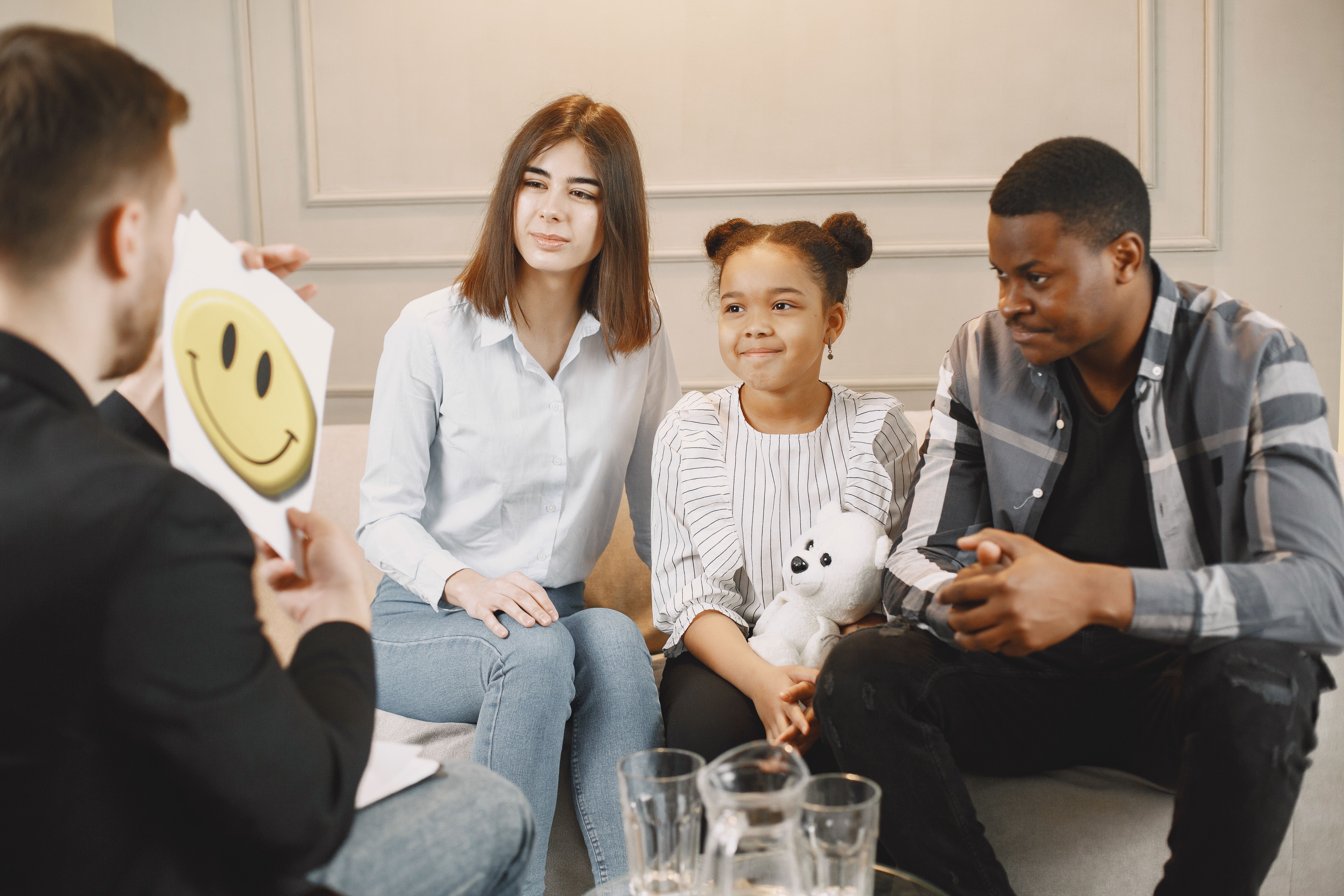 Family attending a therapy session together
