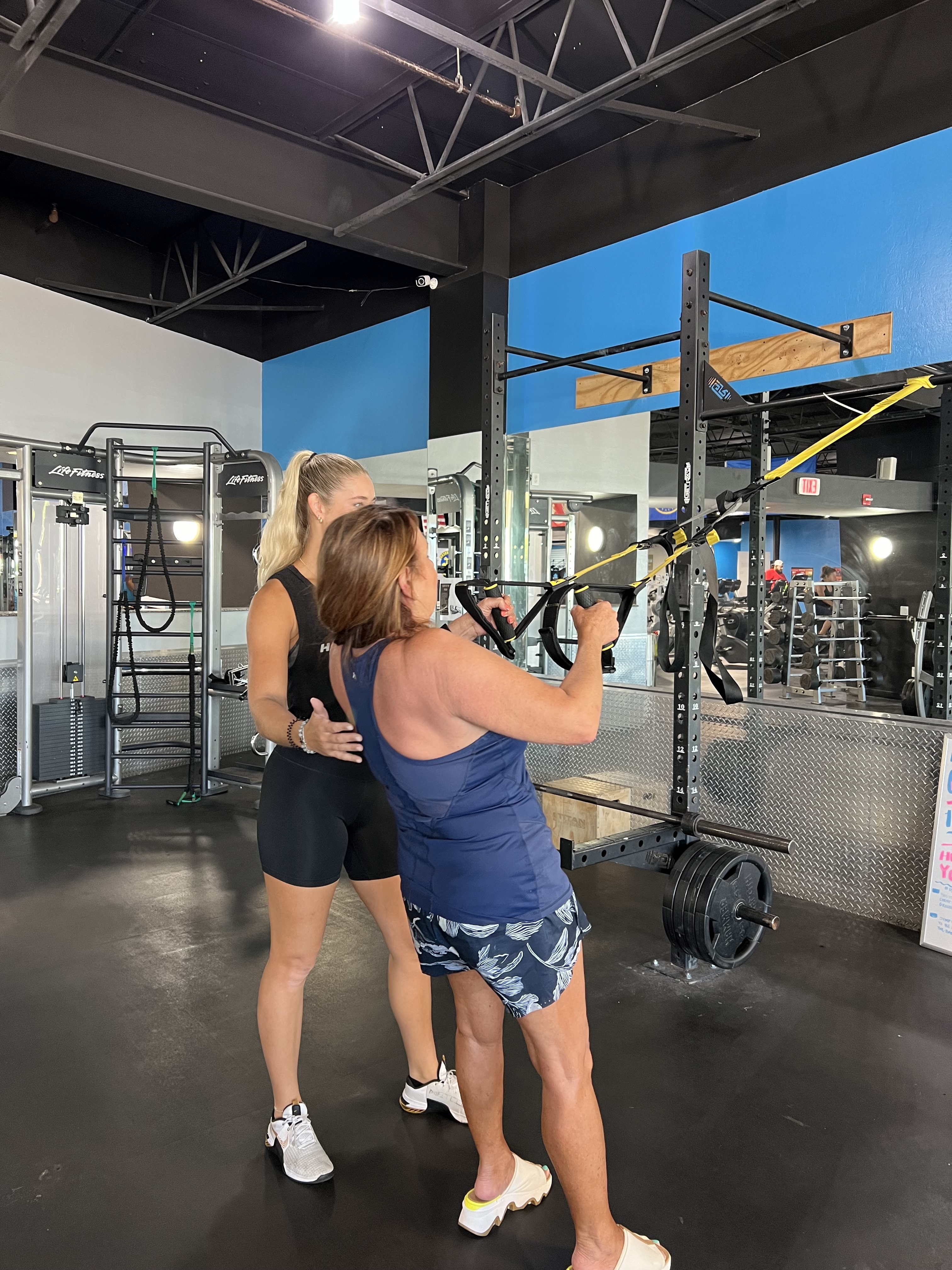 client doing a trx row