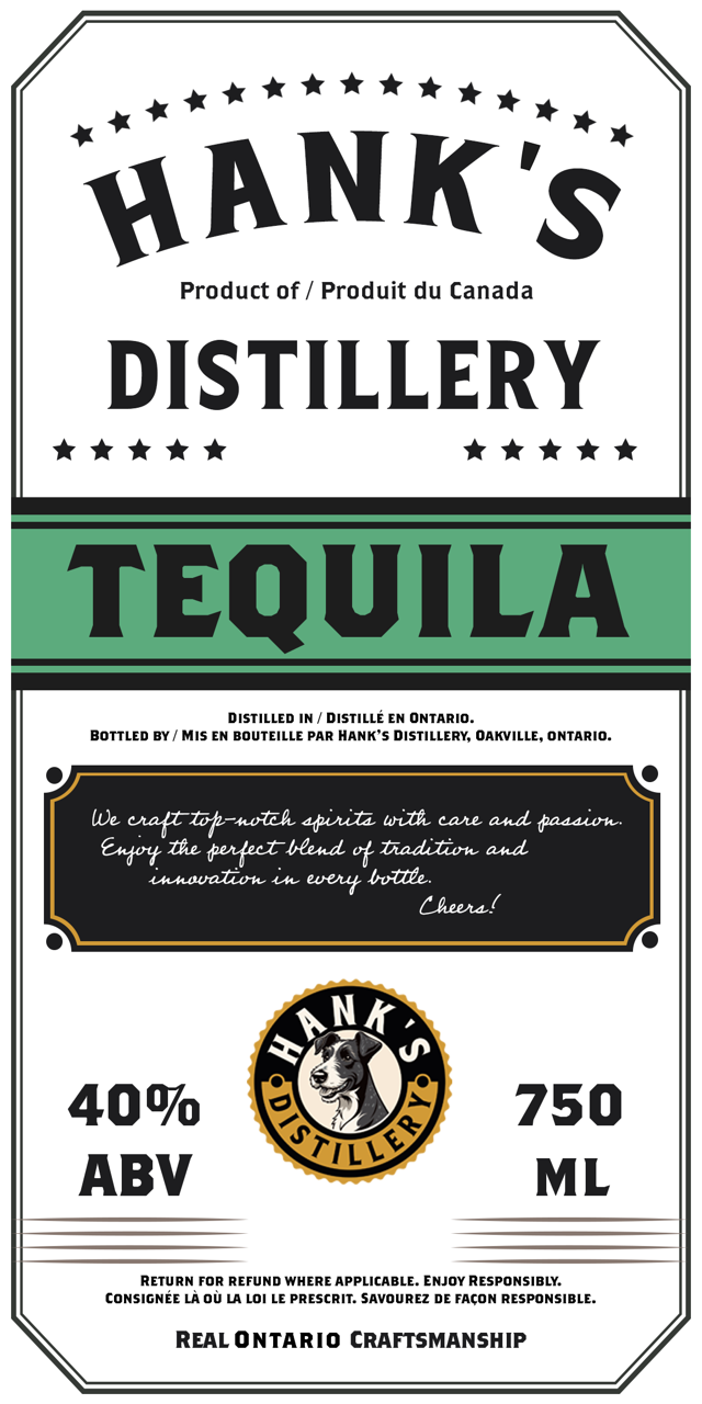Hank's Tequila label