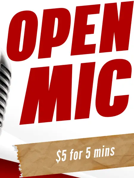 WEDNESDAY 5PM OPEN MIC