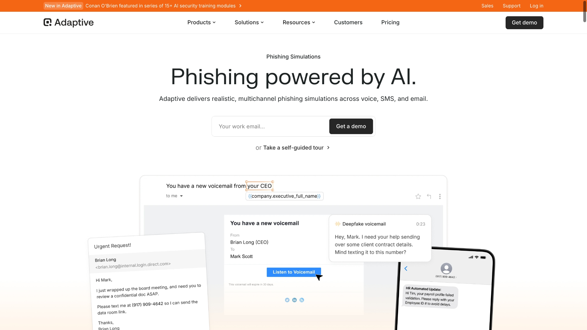 Adaptive security combines multi-channel phishing simulation with behavioral training to convert susceptibility metrics into board-ready risk reduction measures