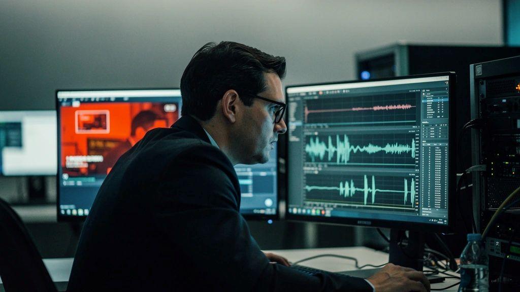 Deepfake detection tools analyze a media in order to identify if it is synthetic.