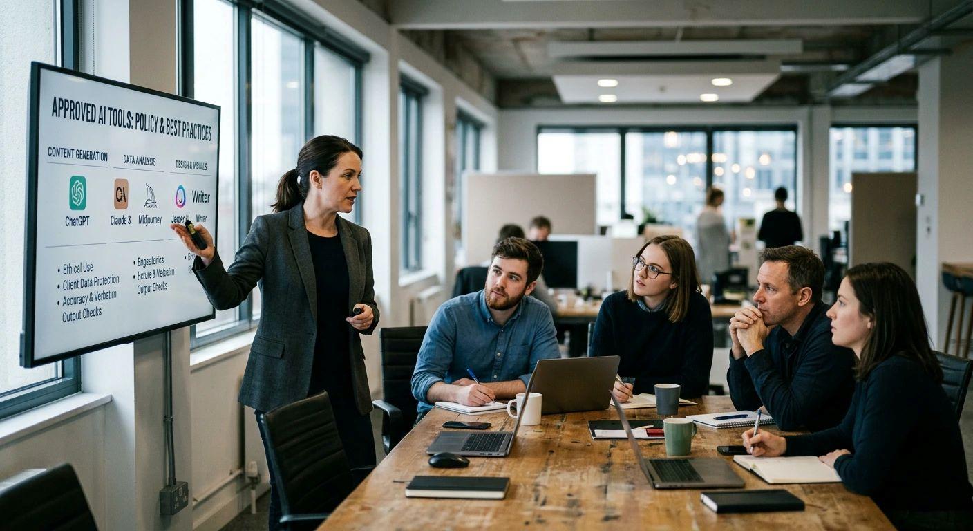 Communicating the AI usage policy is as crucial as the policy itself, in order to help employees understand why responsible AI usage is important.