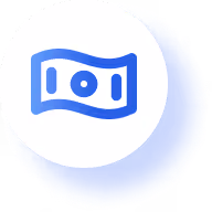 Blue money bill icon symbolizing reduced legal costs and affordable compliance support.