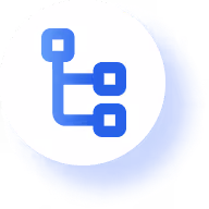 Minimalist AI network symbol representing regulatory compliance for artificial intelligence systems.