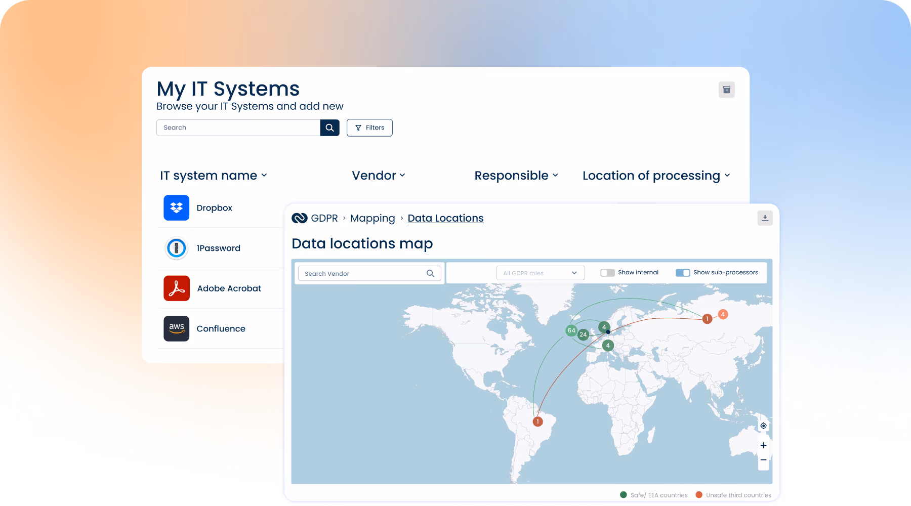 Track vendor data processing locations globally with ComplyCloud mapping tool