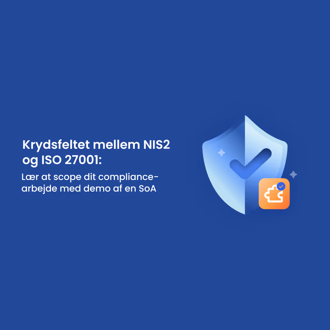Webinar graphic on aligning NIS2 and ISO 27001 compliance with SoA demo
