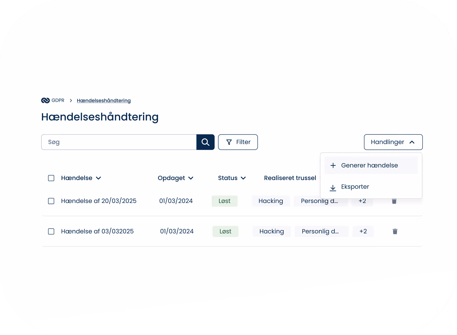 ComplyCloud’s vendor data management dashboard displaying sub-processors and compliance details.