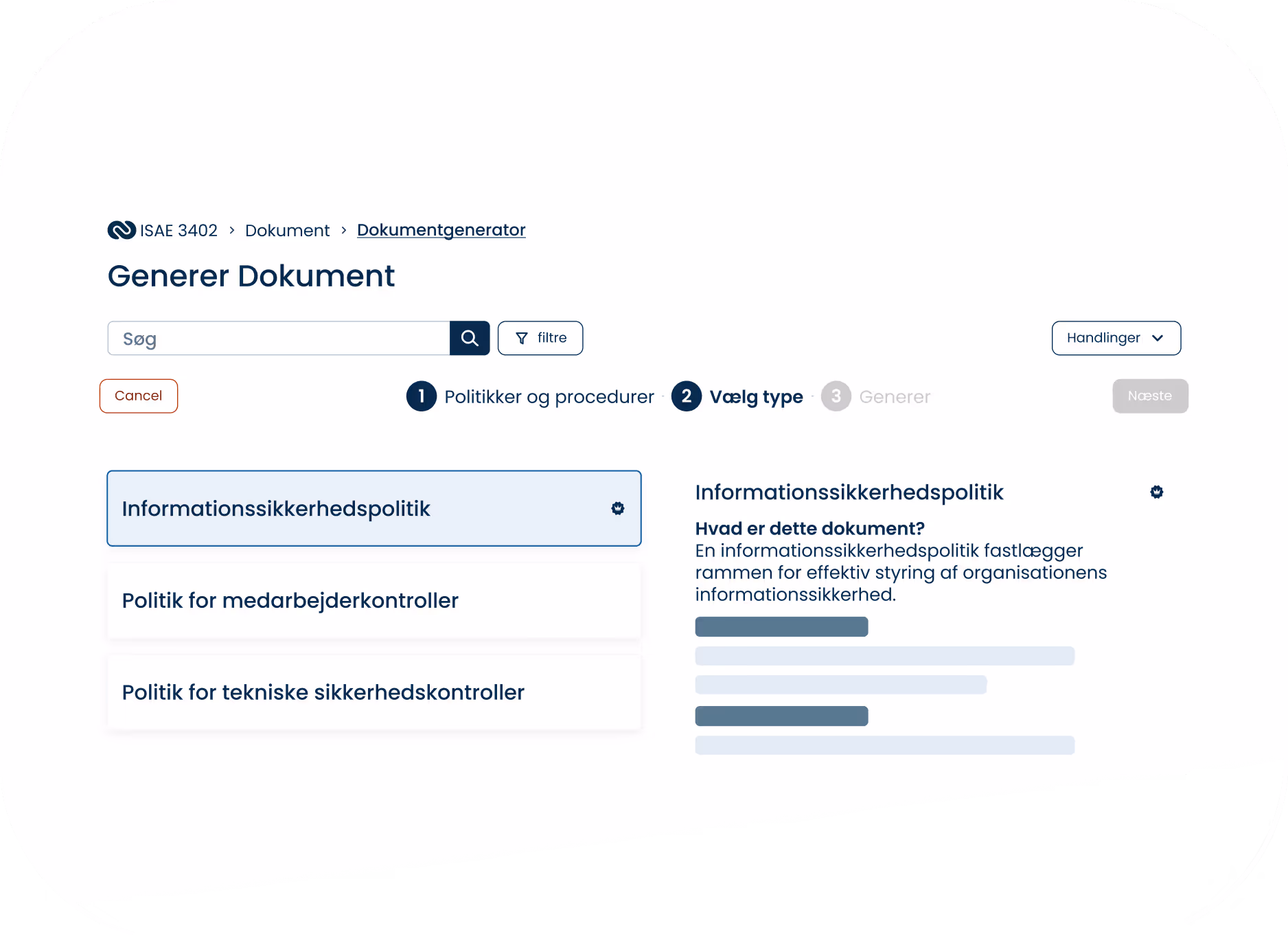 ComplyCloud’s vendor audit dashboard showing guided compliance assessment steps.