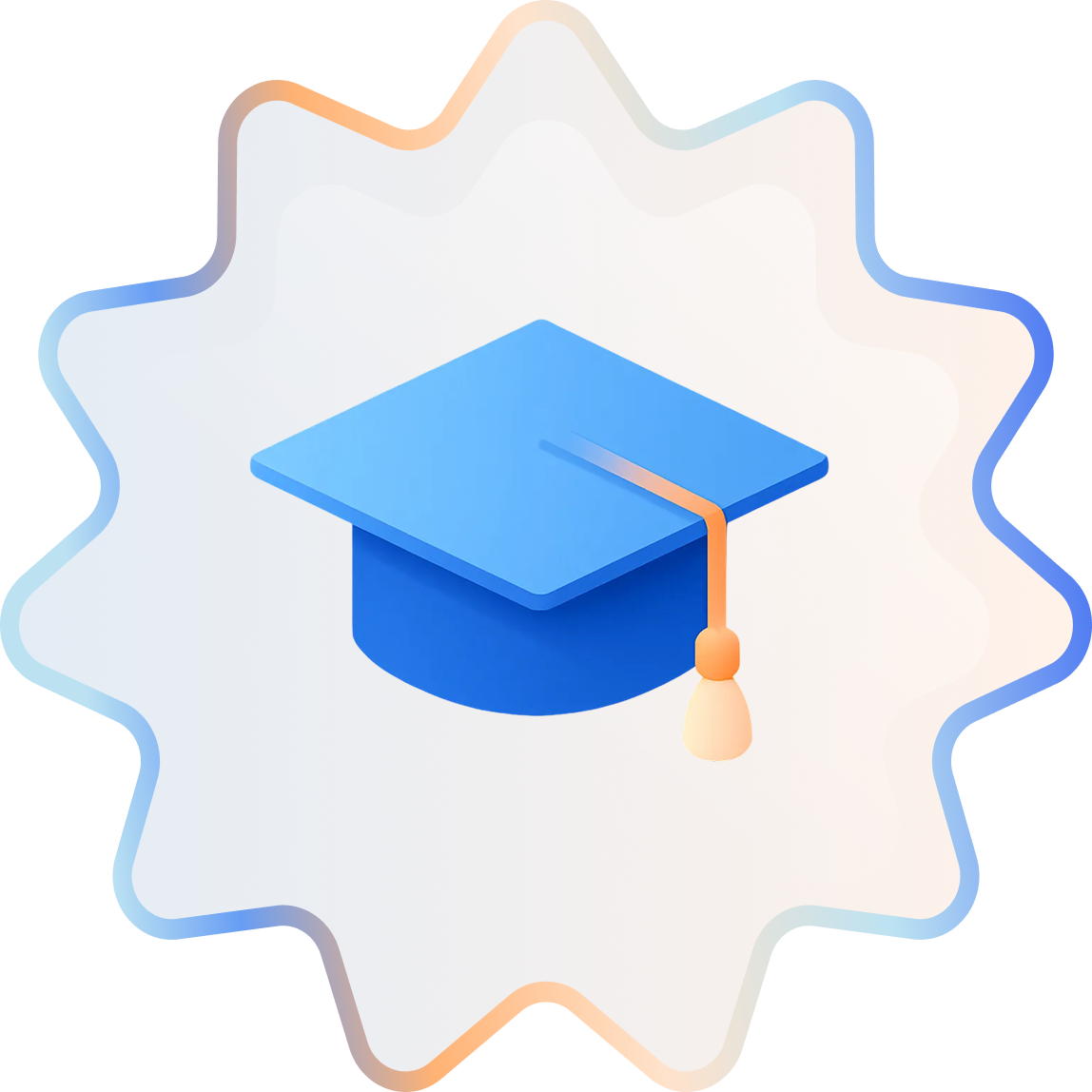 Graduation cap icon symbolizing interactive and engaging compliance courses.