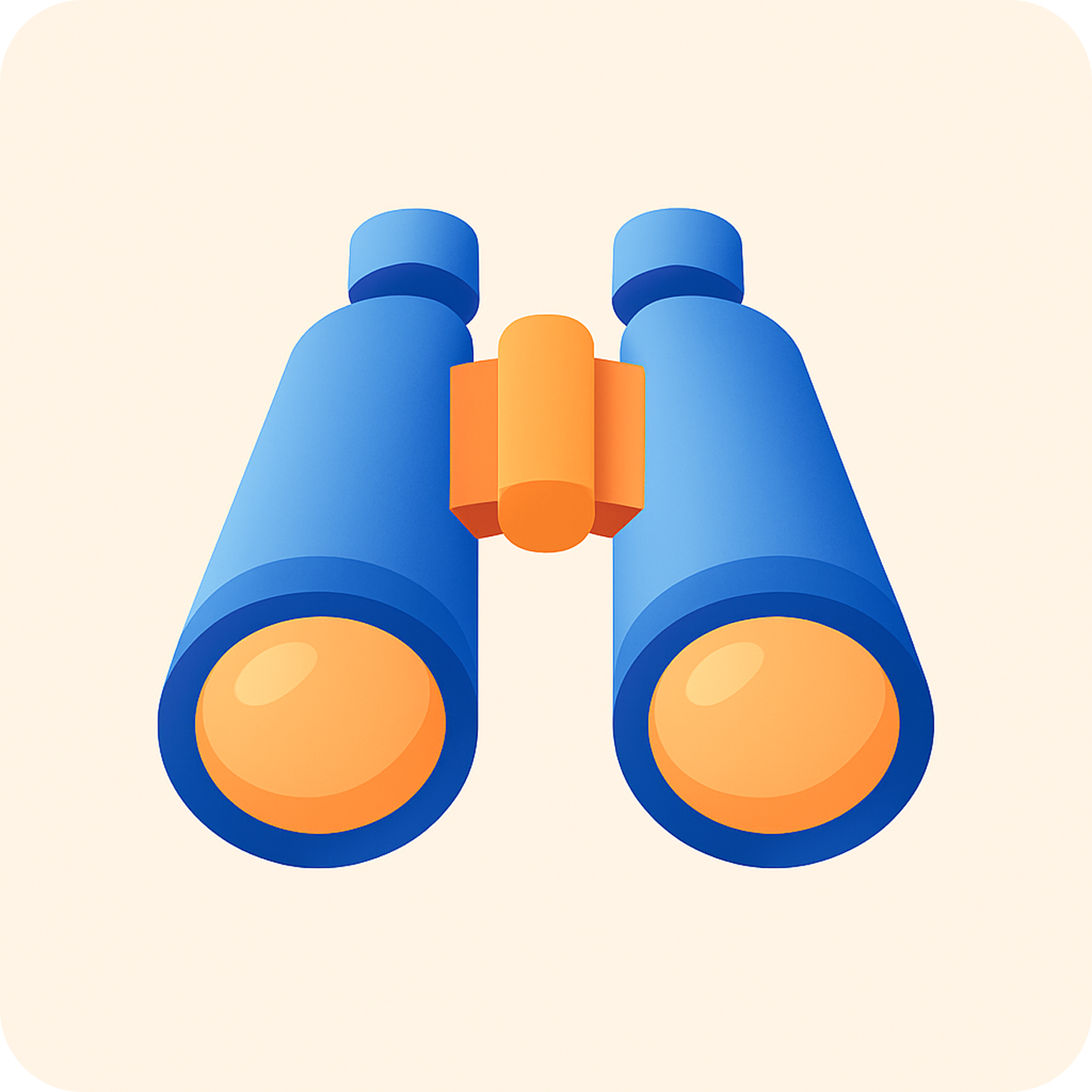 Illustration of binoculars, symbolizing strategic oversight and cybersecurity risk management for leadership