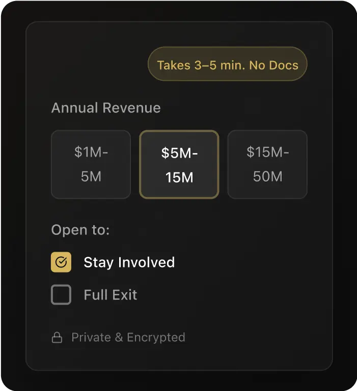 SourceCo process - step 1