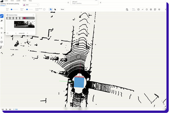 Deepen AI lidar labeling image