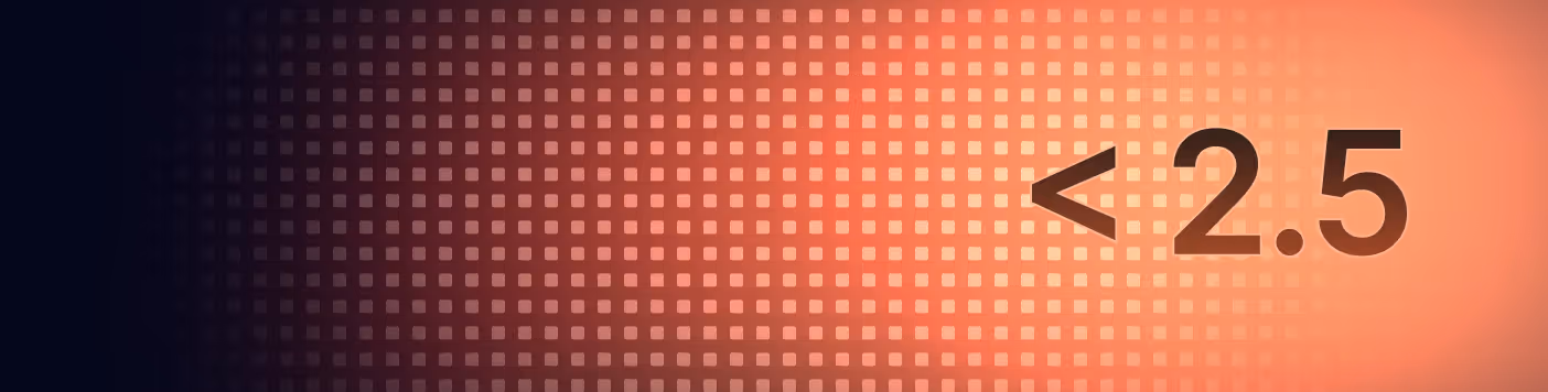 Impact percentage less than 2.5