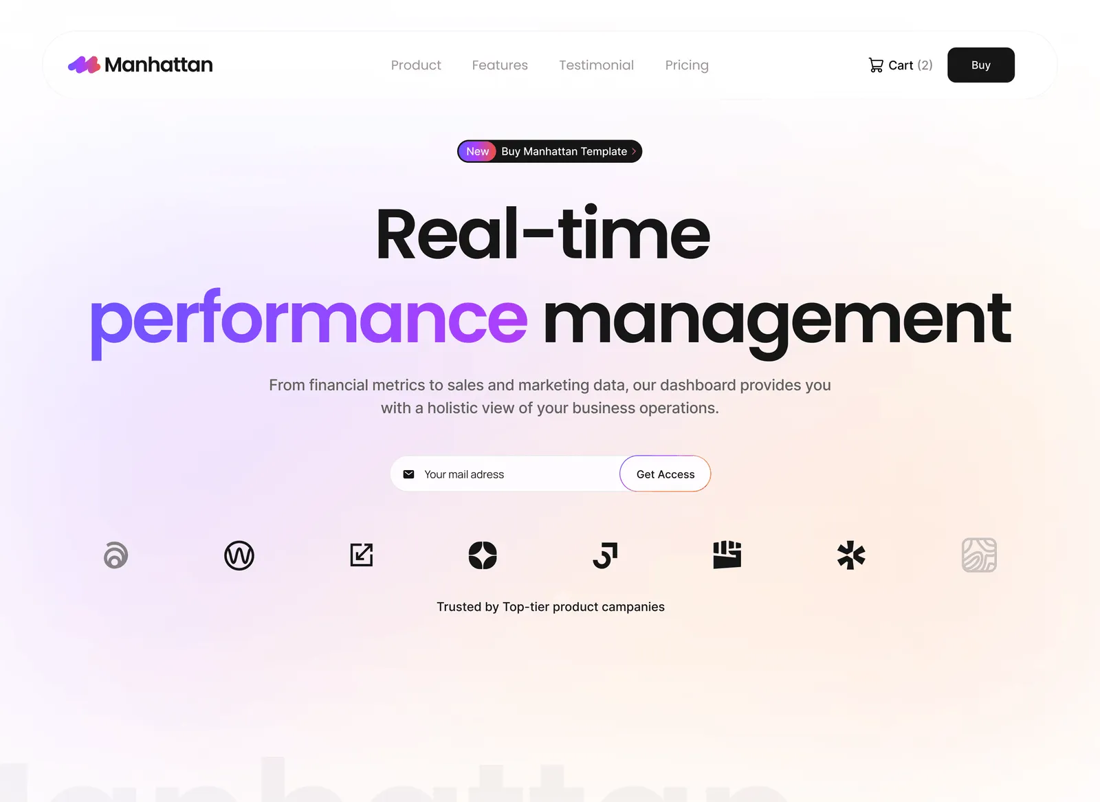 SaaS Webflow Template - Manhattan - Created by Wedoflow.com and Azwedo.com