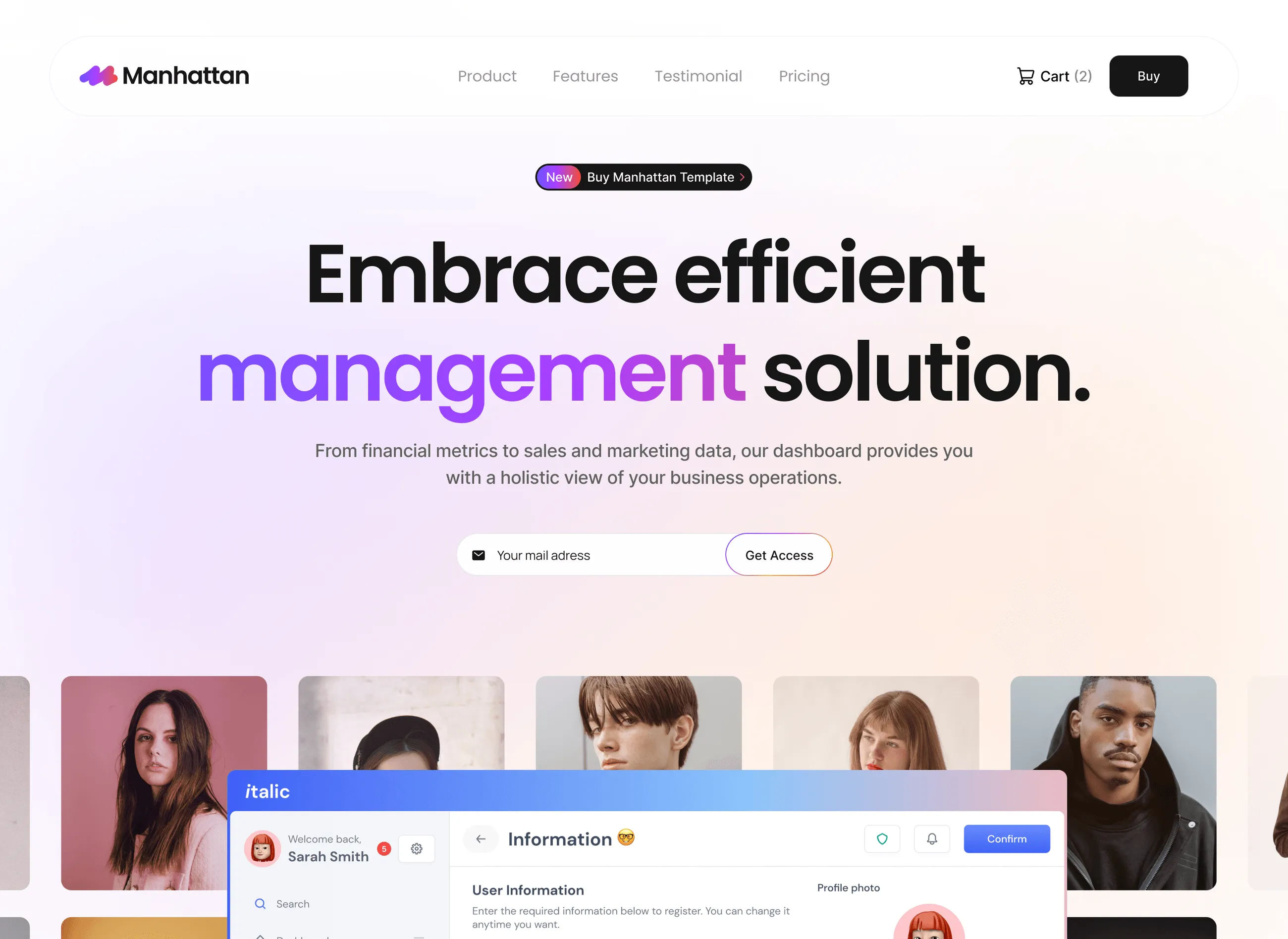 SaaS Webflow Template - Manhattan - Created by Wedoflow.com and Azwedo.com