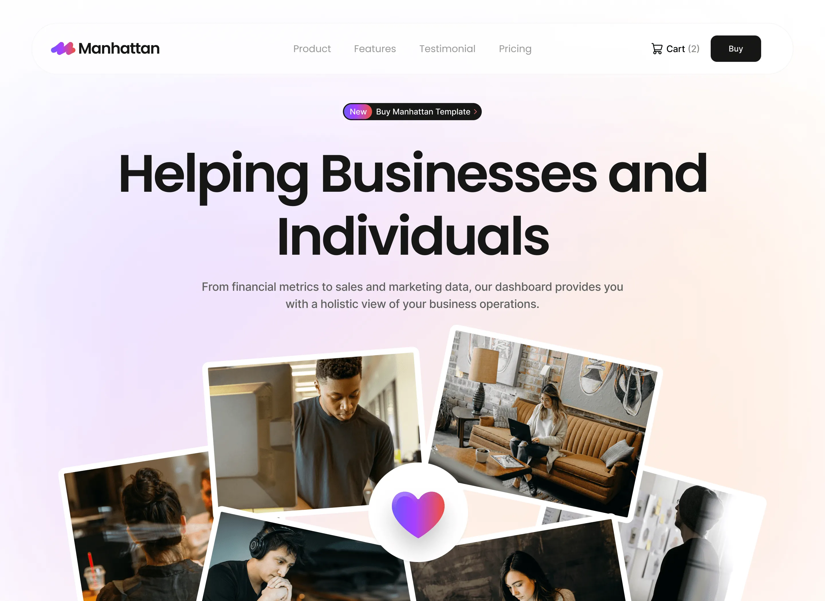 SaaS Webflow Template - Manhattan - Created by Wedoflow.com and Azwedo.com
