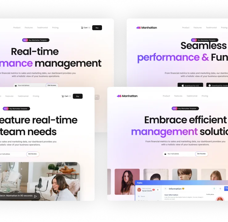 SaaS Webflow Template - Manhattan - Created by Wedoflow.com and Azwedo.com