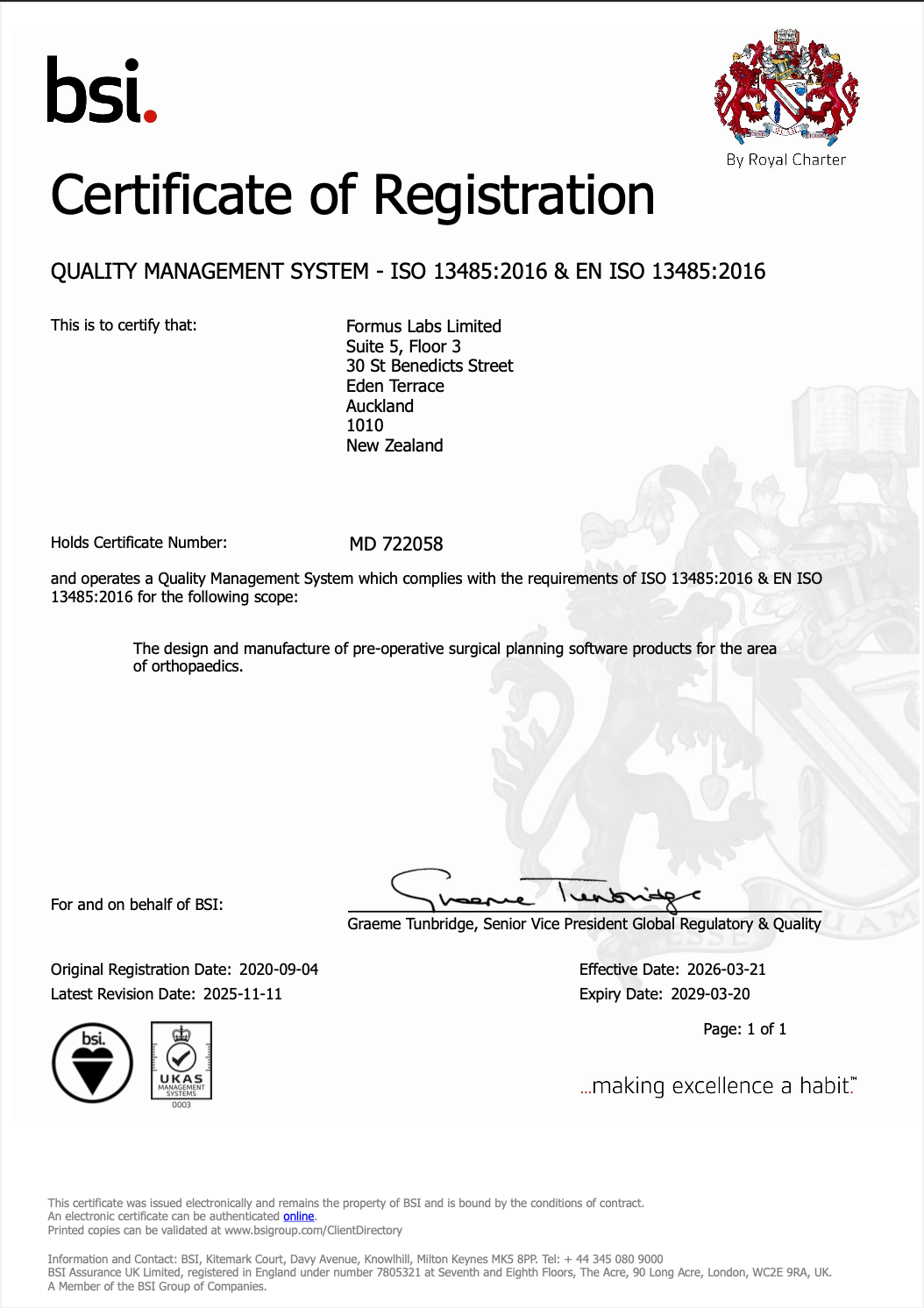 Certificate of Registration