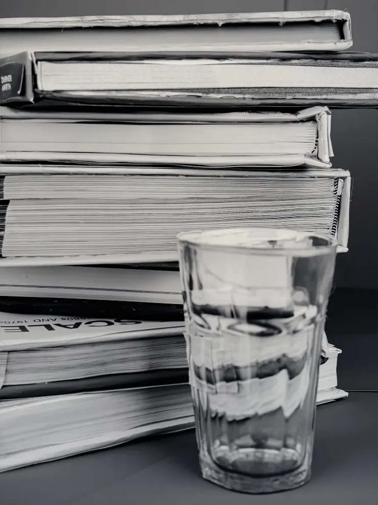 Books and Glass, 2026 (Objects at Hand series)