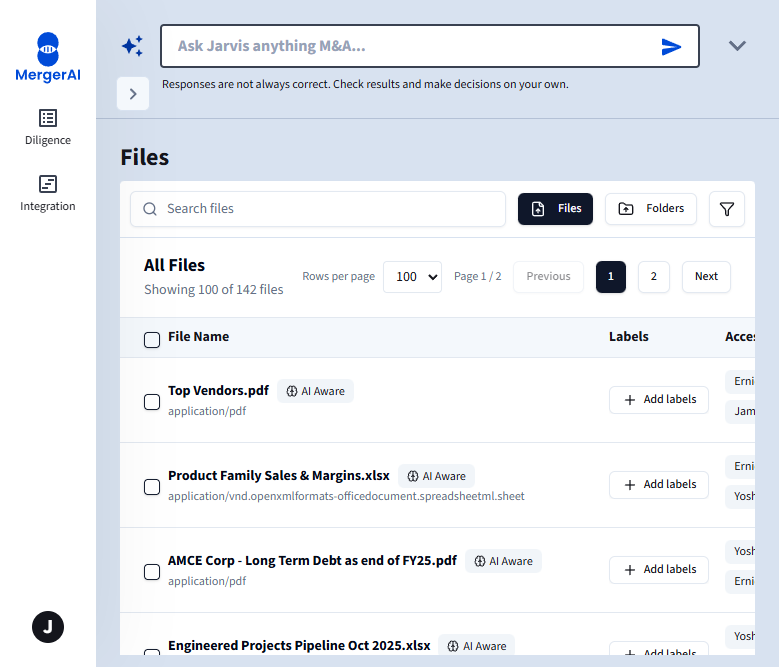 MergerAI File Analysis Table