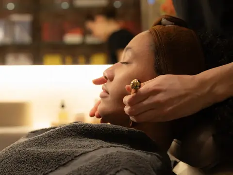 Jaw tension release with a gentle massage tool