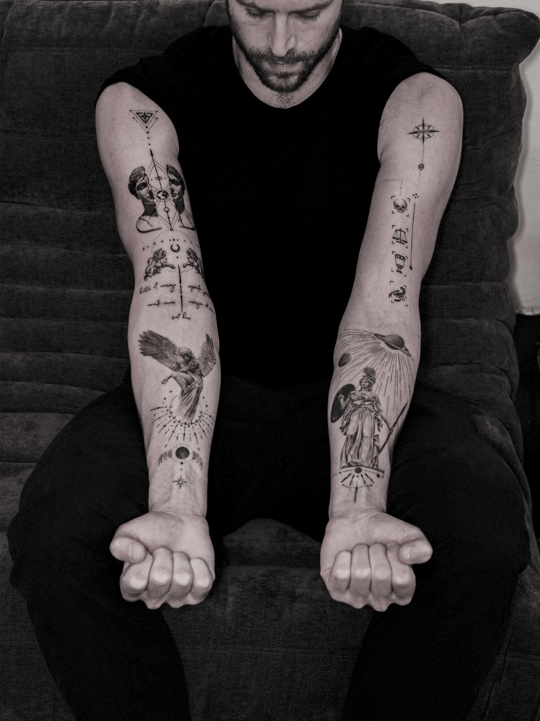 A tattoo sleeve is one of the most ambitious and personal projects in body art — a cohesive collection of designs that transforms your arm into a living canvas. Whether you're planning your first piece or building on existing work, this guide covers everything you need to know about tattoo sleeve ideas, costs, timing, and styles at Monolith Studio, Brooklyn.