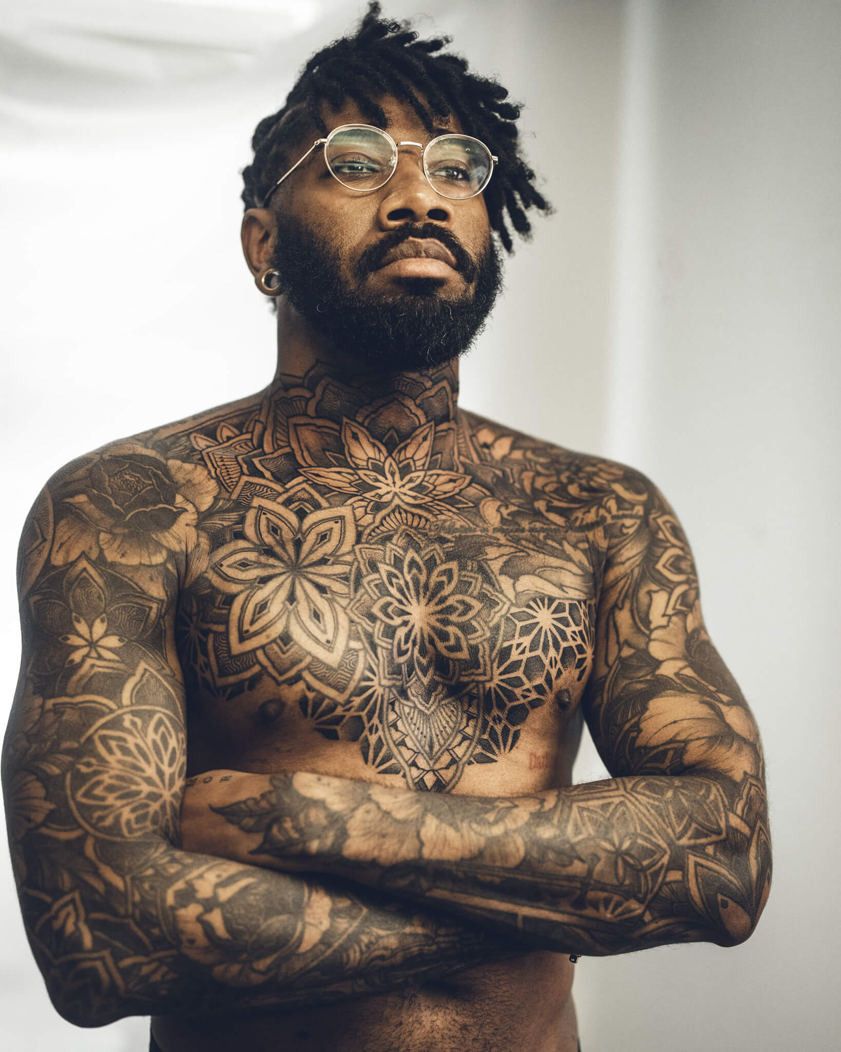 Mandala tattoo arm — Monolith Studio Brooklyn NYC