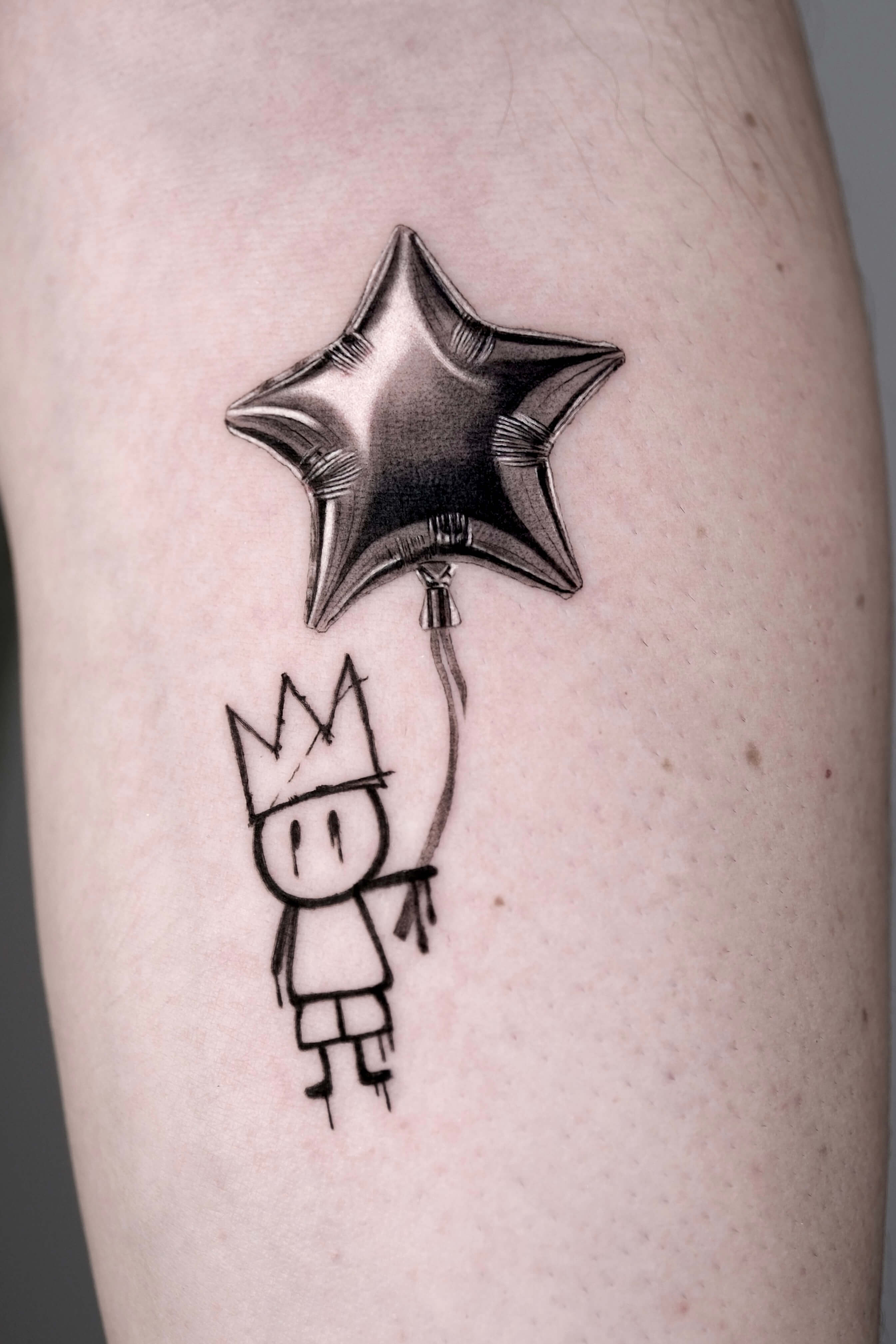 Chrome tattoo cover — hyper-polished metallic tattoo Monolith Studio Brooklyn