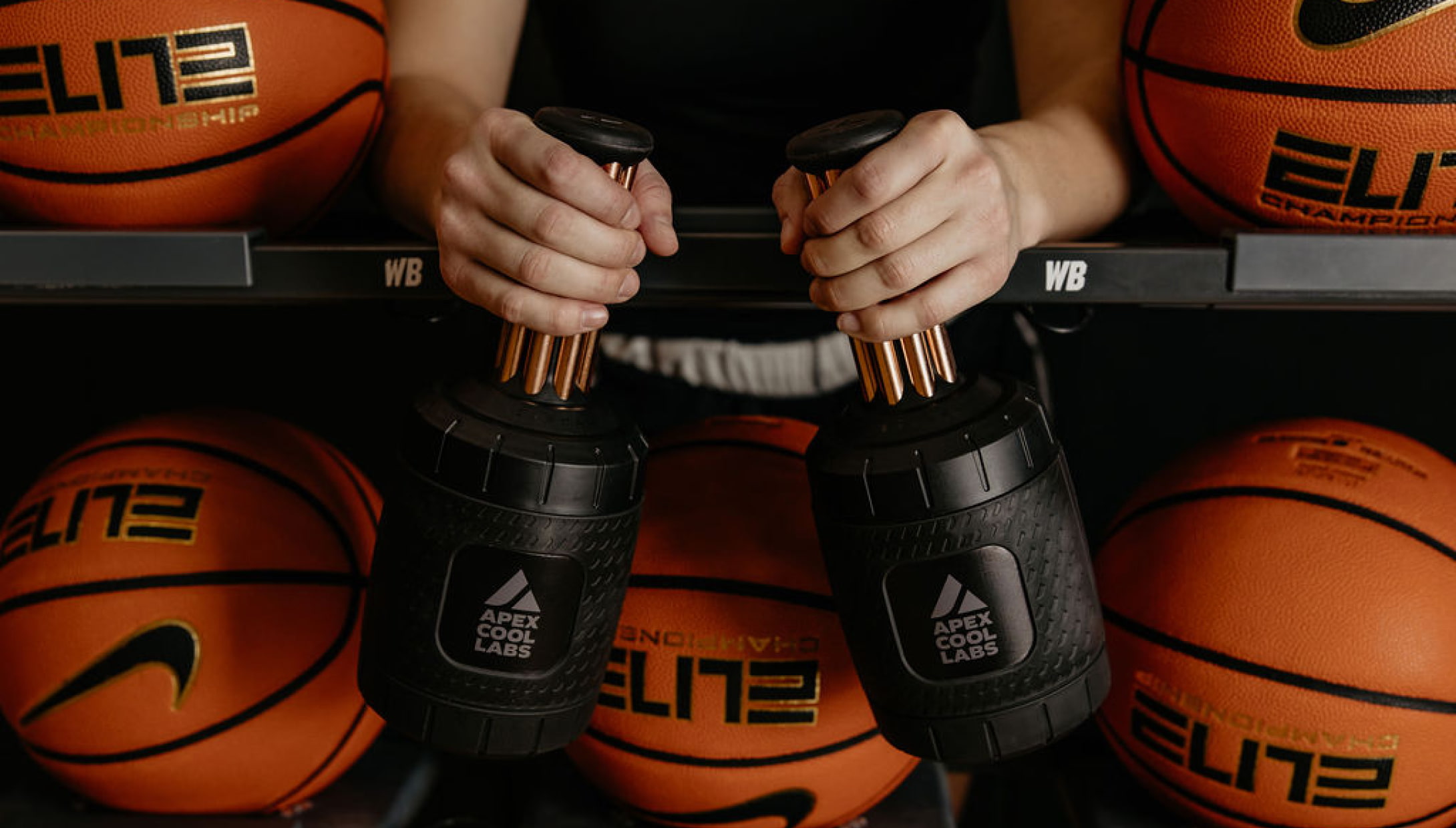 The Narwhals, a palm cooling device, in the hands of a basketball player