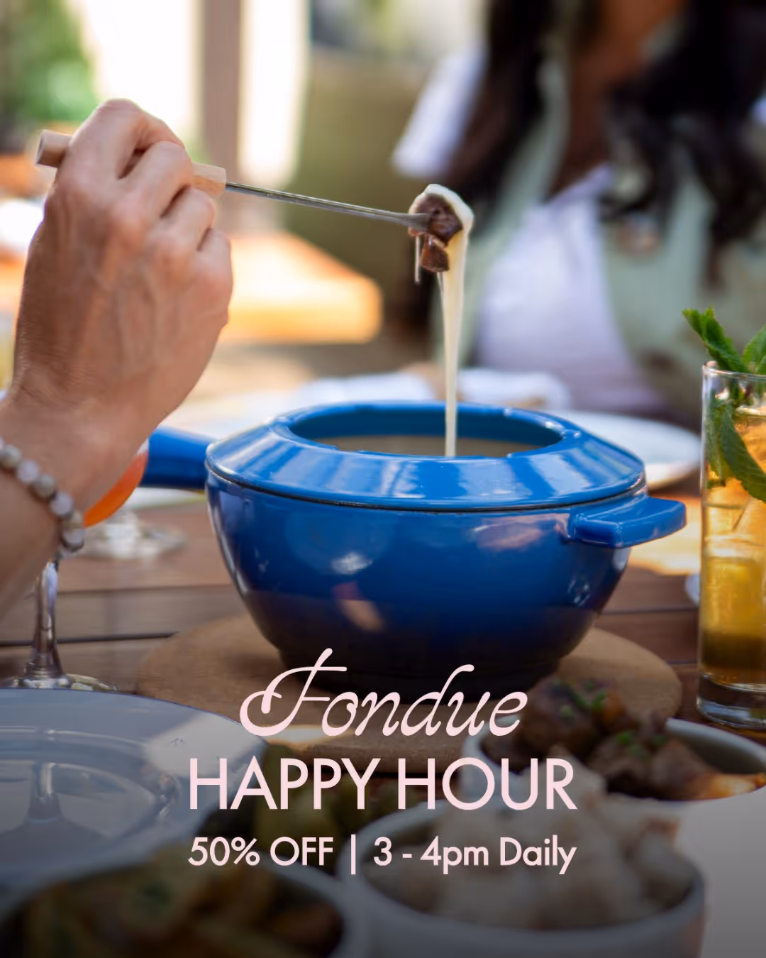 Join us for daily Fondue Happy Hour - 50% OFF fondue, drinks from $6.50. 

3-4pm Daily.

Link in bio to reserve.

#BluebirdBanff #FondueHappyHour #BanffHappyHour #DailyHappyHour #BanffSpecials #BanffDining #WoodfiredSteakhouse #BanffEats