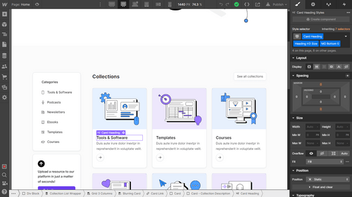 Curated X - Webflow Template And Ui Kit CMS Content