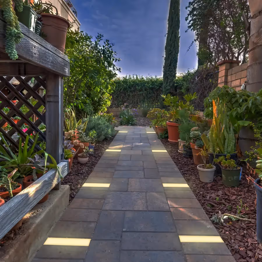 pavers with built-in LED lights