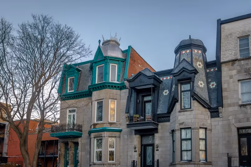 victorian style architecture on multi family homes