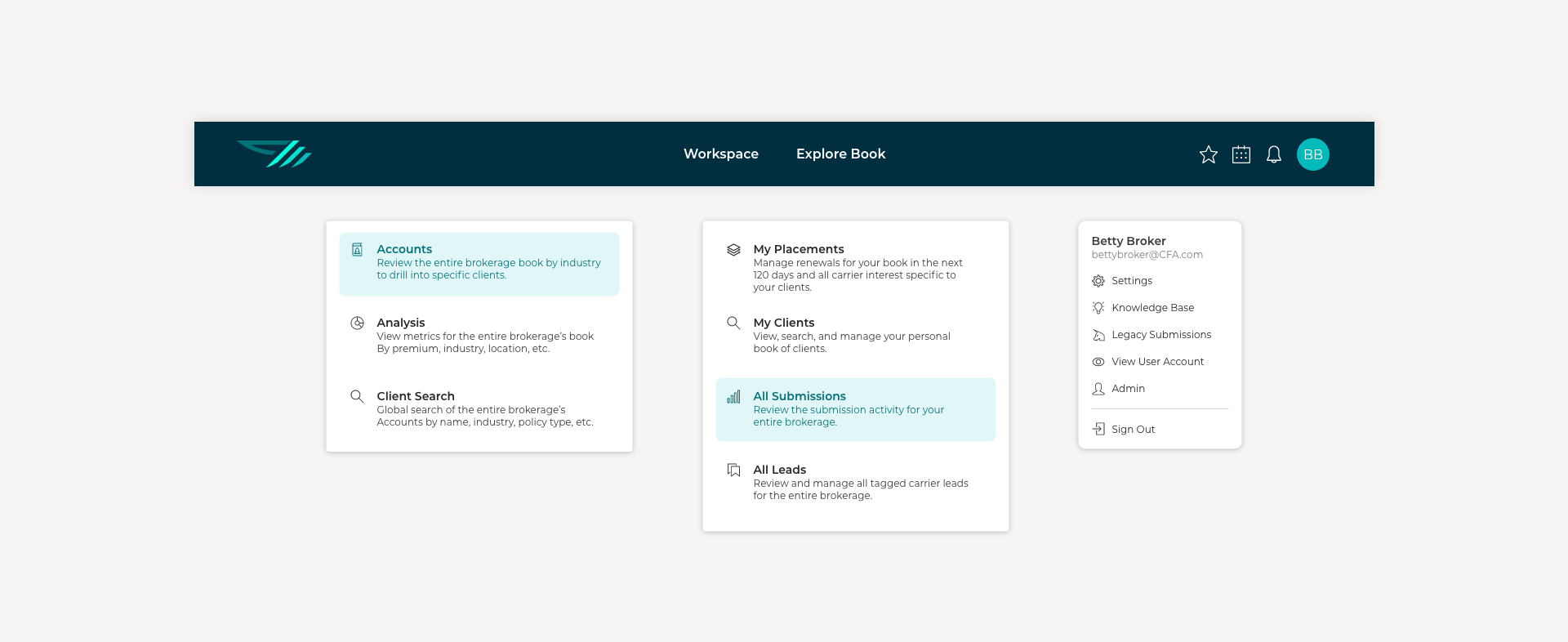 Guided submission flow reduced time-to-quote by 65%.