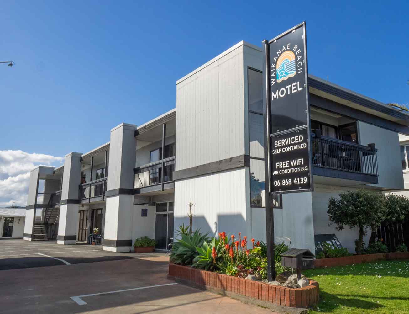Waikanae Beach Motel Outside of Building