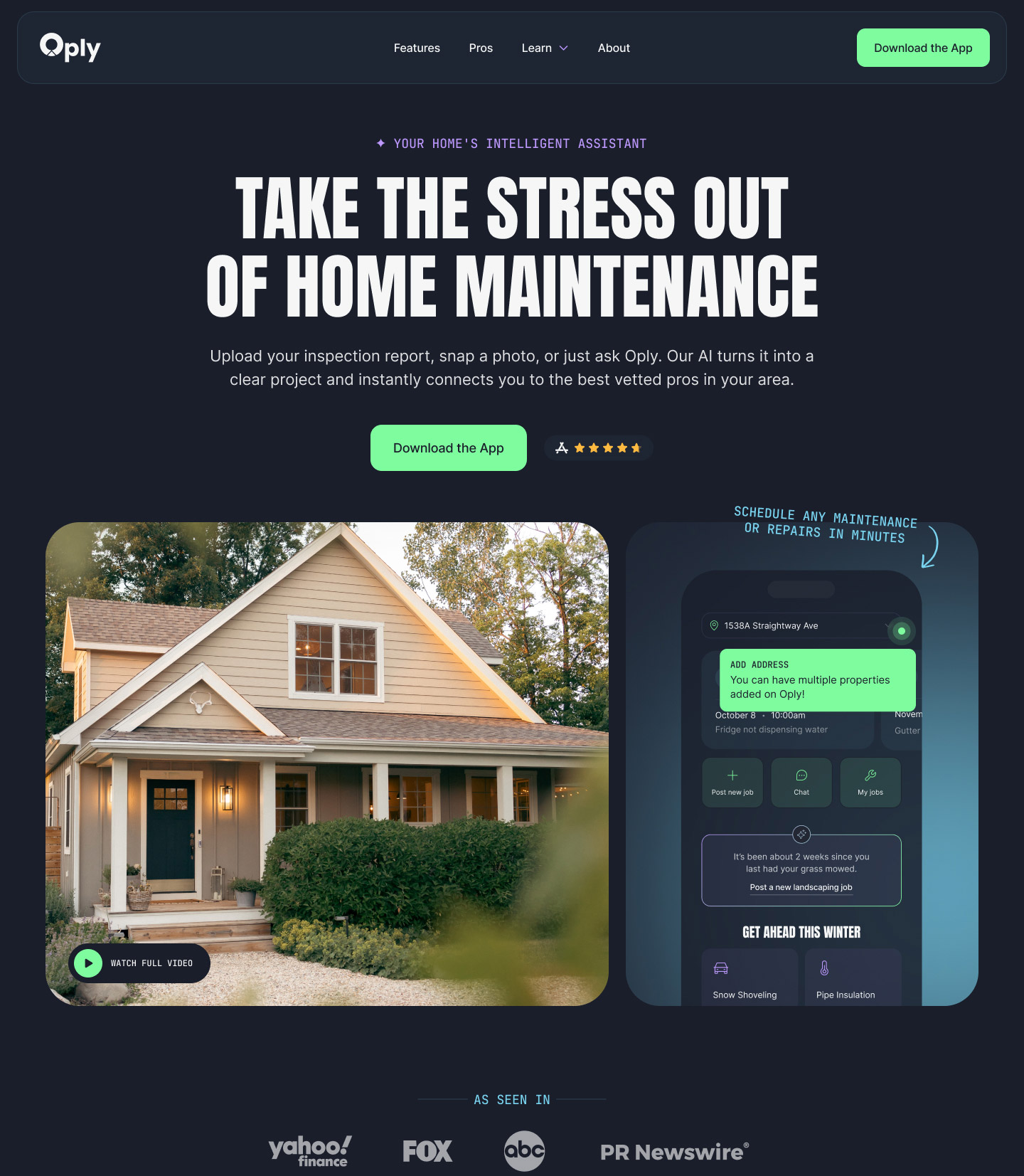 Bold and quirky Webflow website for a home management mobile app startup, featuring a bold color palette and smooth GSAP animations.