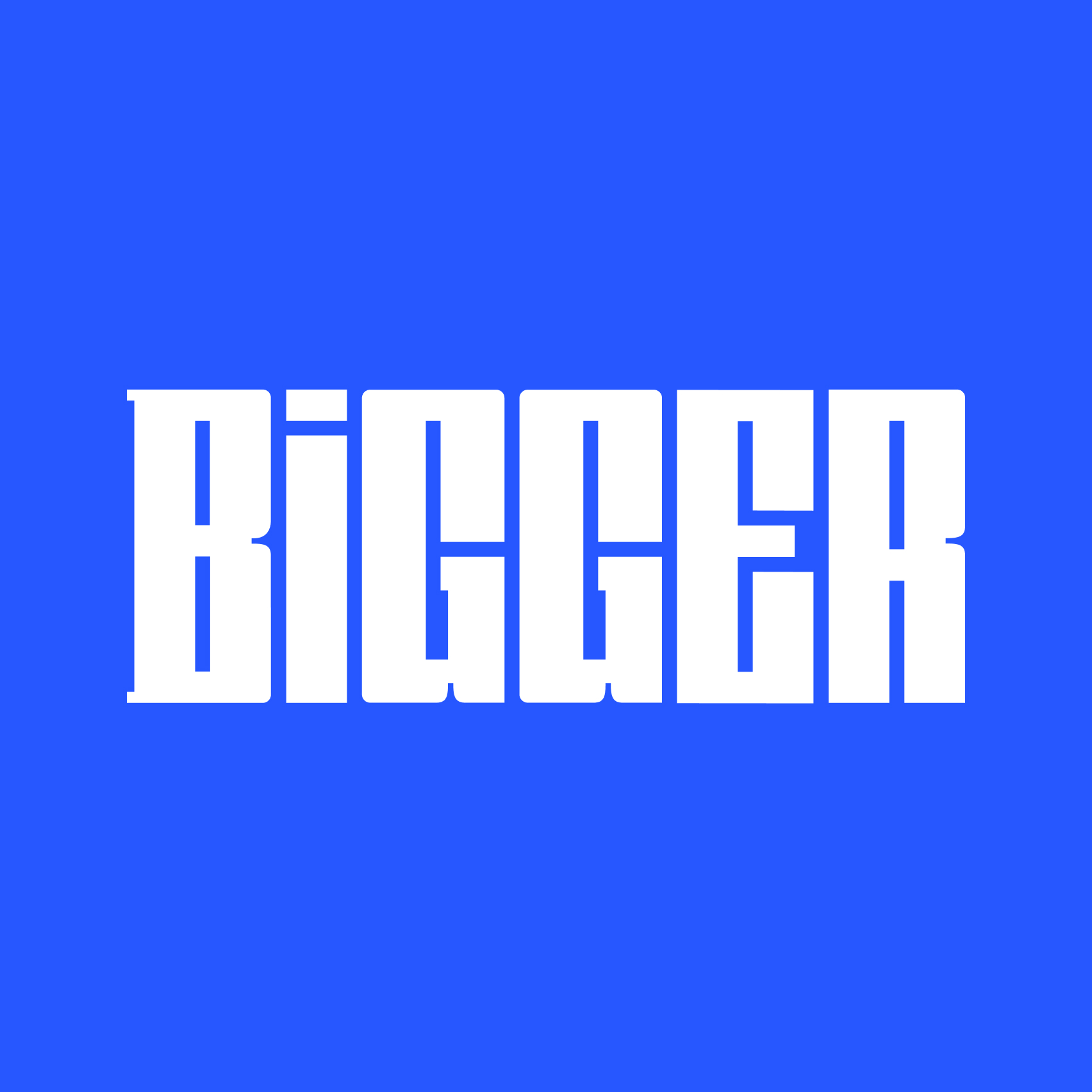 Bigger wordmark presented large on a clean background, showcasing the chunky custom lettering