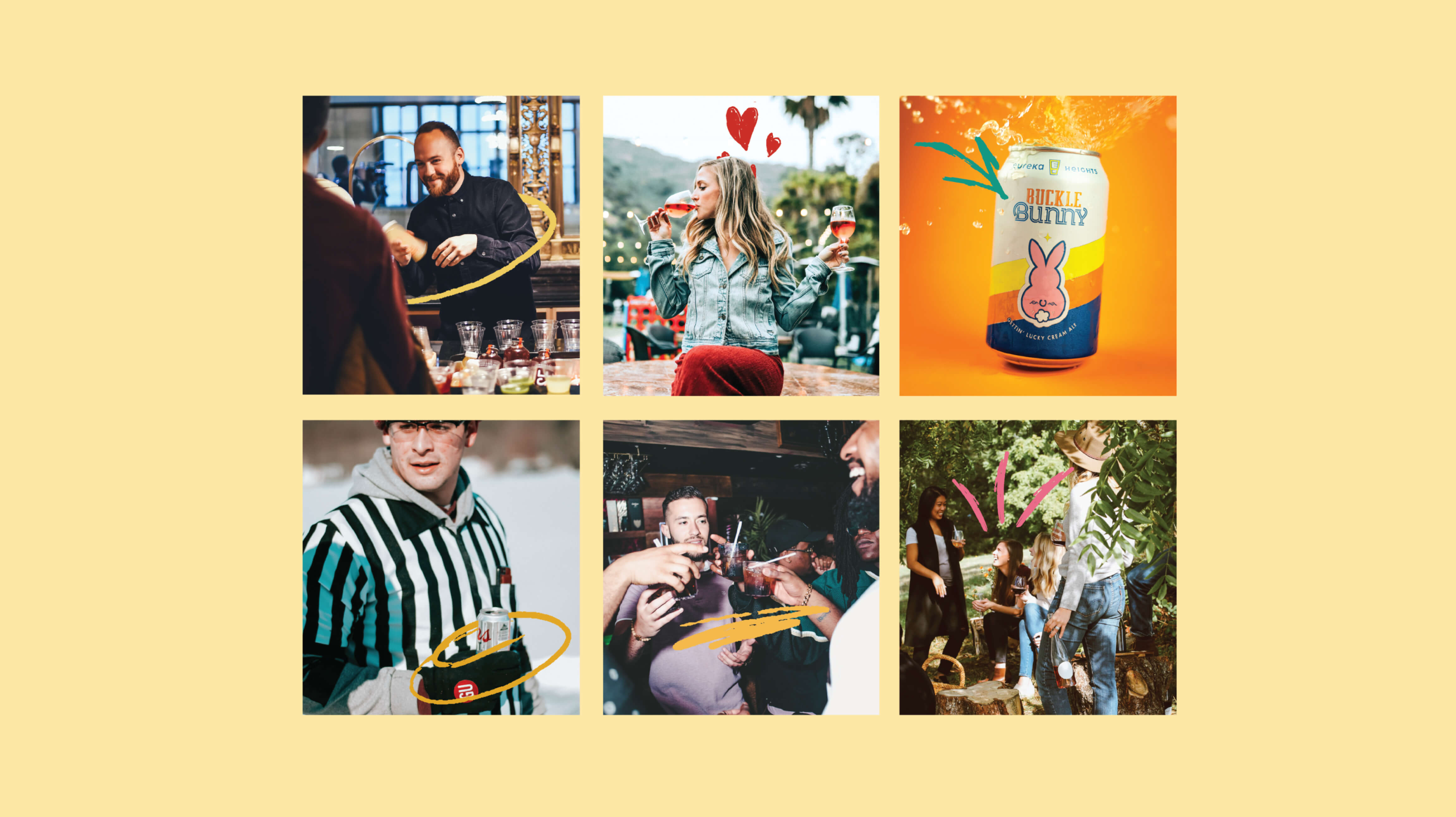BoozeBud product photography showing curated beer, wine and spirits selections