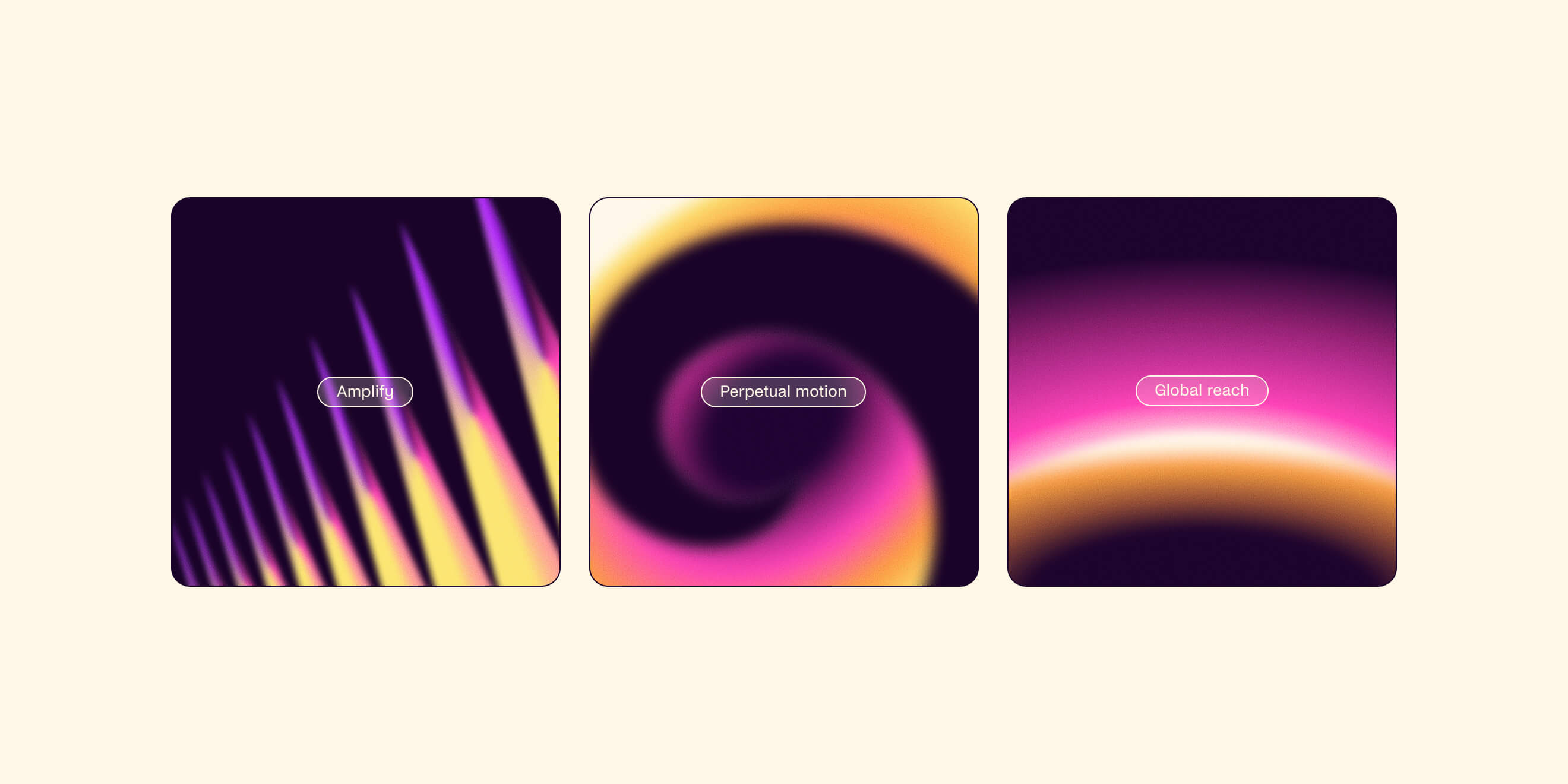Linkby brand identity gradient studies showing the pink-orange speckled texture system