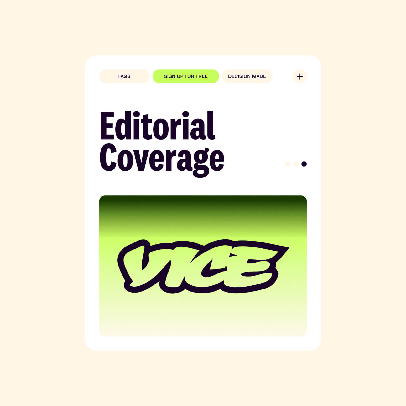 Linkby Vice-style editorial spread showing the brand applied to publisher-partner content