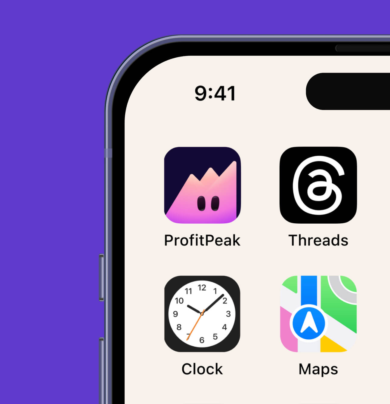 ProfitPeak app icon showing the stylised mountain-peak mascot as the product mark