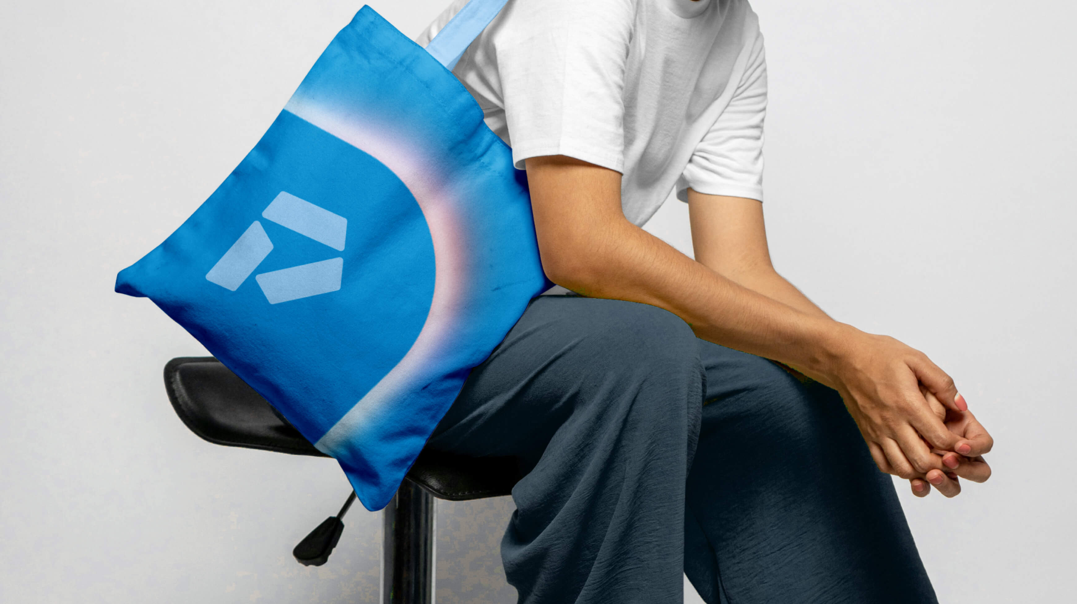 PropHero-branded tote bag featuring the P logomark and HeroBeam graphic device