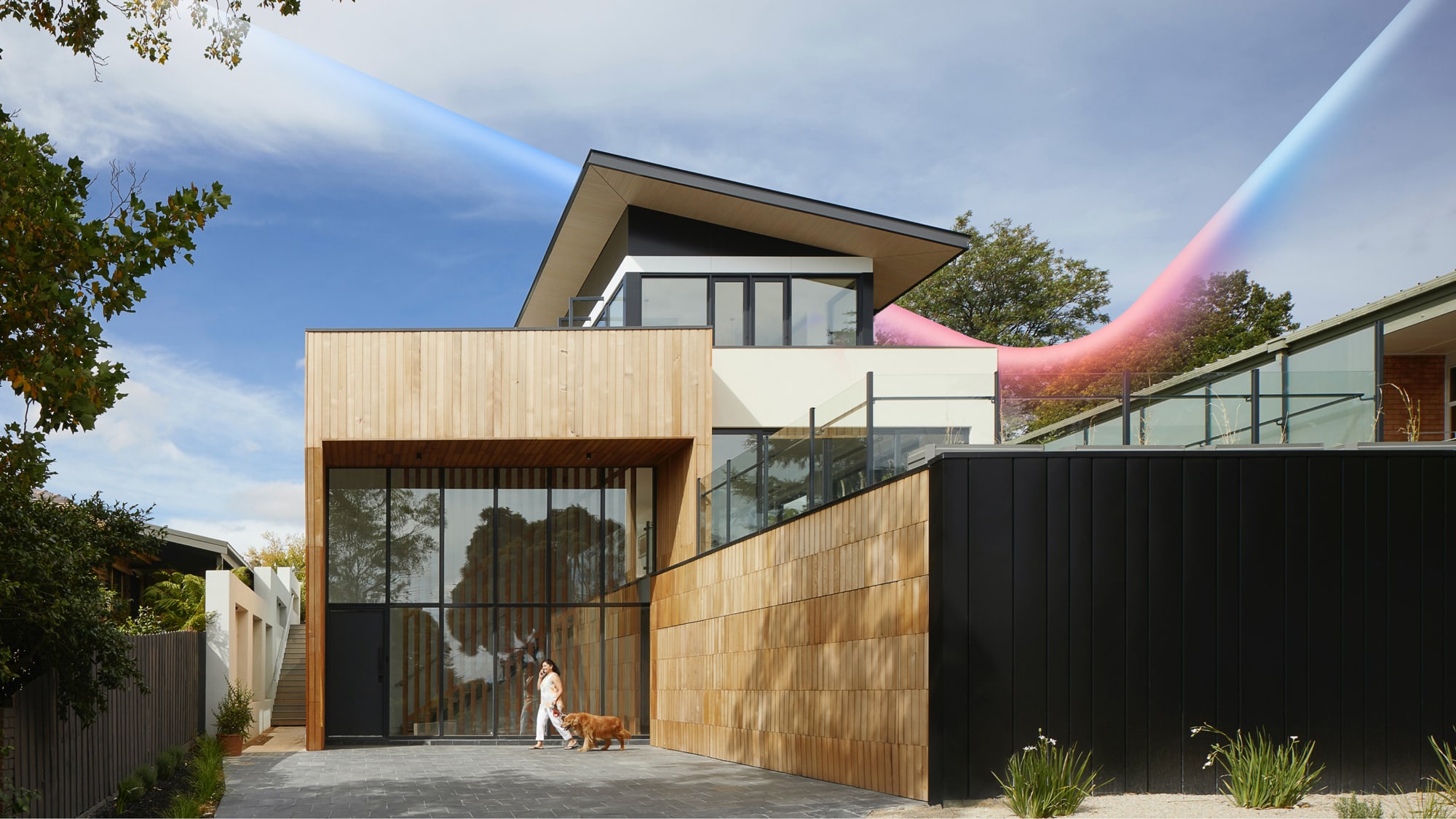 PropHero HeroBeam device illustrated as a guiding light on a stylised property