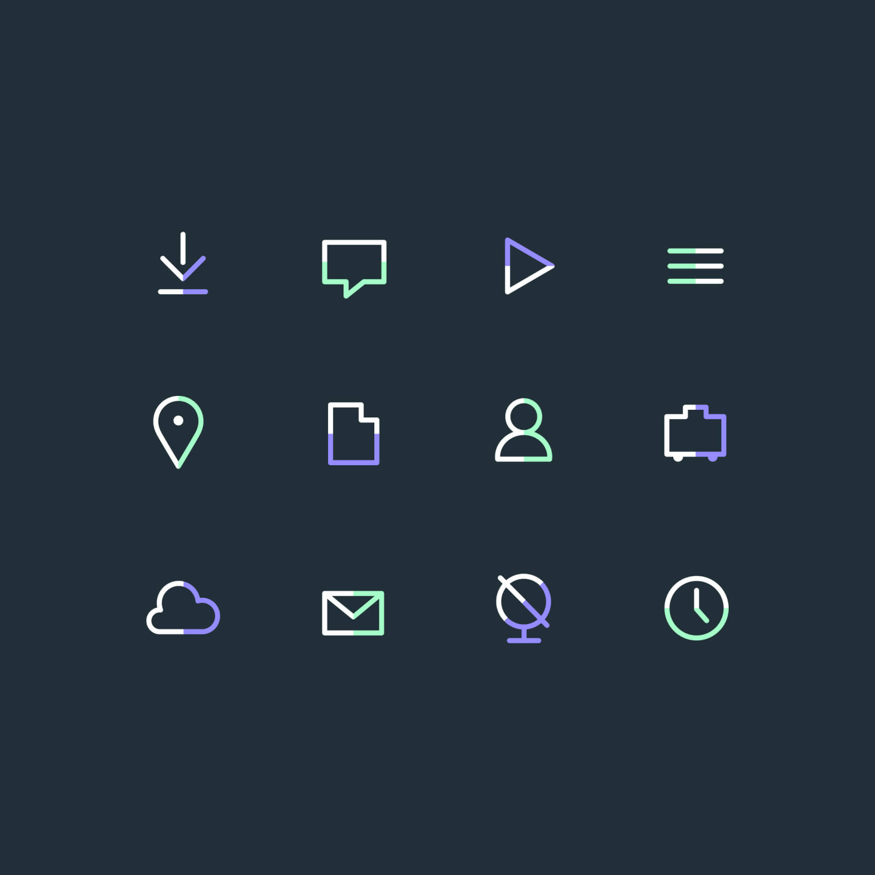 Sven custom icon set for hospitality job categories in the refreshed brand identity